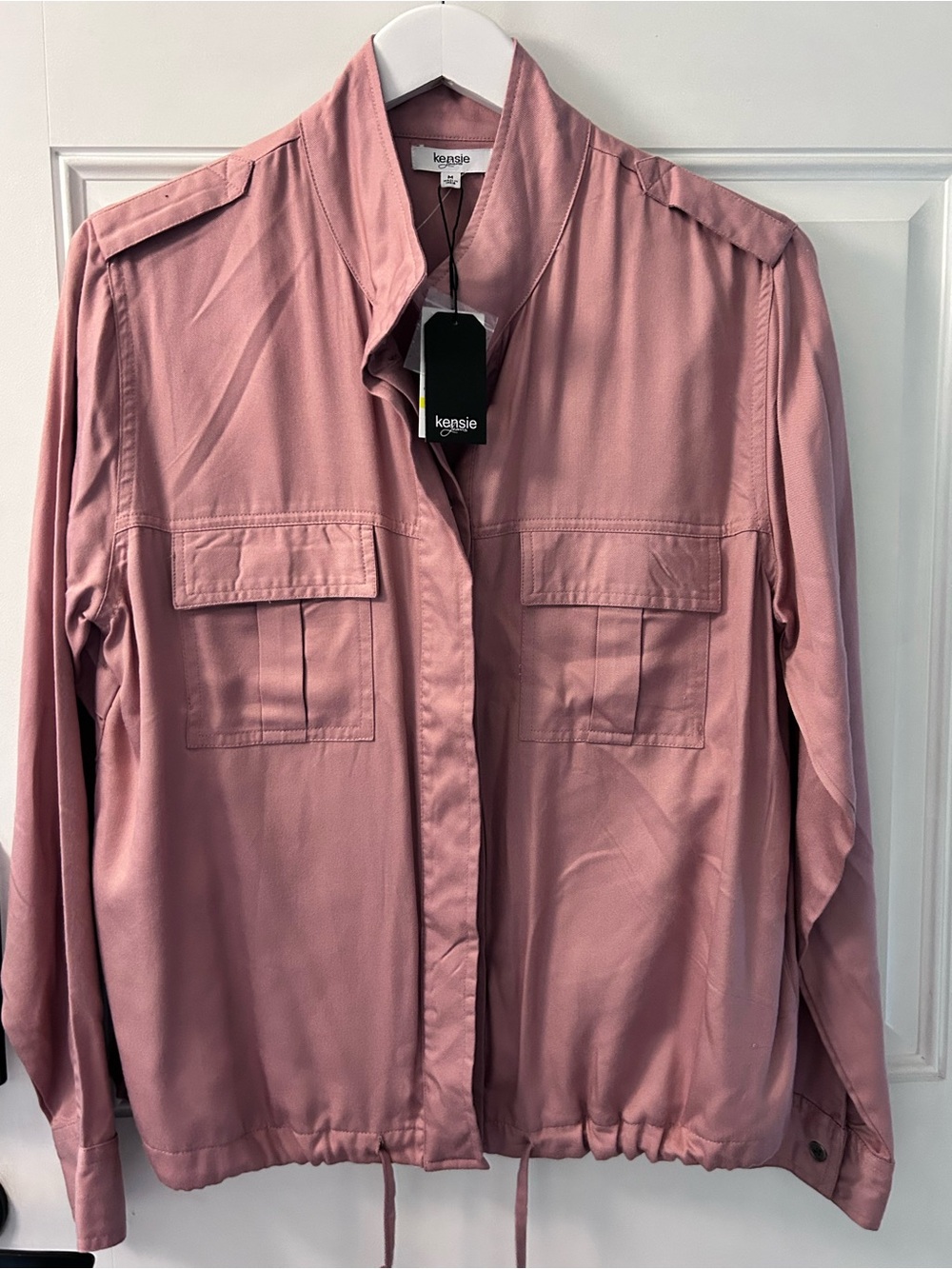 Kensie Dusty Rose Utility Jacket